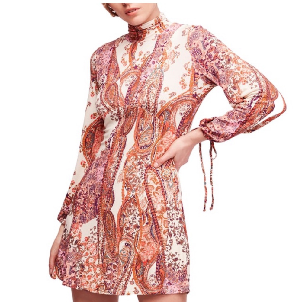 Free People Ivory All Dolled Up Mini Dress